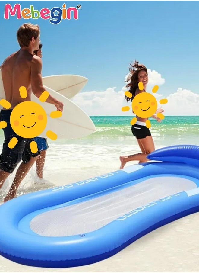 Giant Inflatable Pool Float 160*90cm, Inflatable Pool Floats, Inflatable Raft for Summer, Giant Pool Lounger, Pool Accessories, Lake Floats Pool Toys, Summer Fun for Pool, Lake, Beach Party Blue  - Image 4