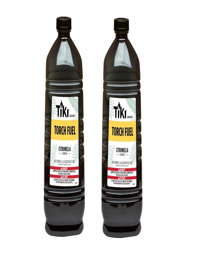 TIKI 121719468 Scented Easy Pour System Brand Citronella Torch Fuel, 100 oz. 2-Pack, Brown - Image 1
