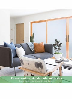 KASTWAVE Privacy Window Films, Self Adhesive Frosted Opaque Glass, for Bathroom Door, Decorative Stickers, UV Blocking Heat Control Coverings, Home Office, Front Door  - Image 3