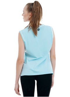 Ladies Sleeveless Cotton T-Shirt Sky Blue Breathable Contrast Piping Tank Top Soft Stretchable Women’s T Shirt - pzsku/ZFE9A326B6A4770473AE4Z/45/_/1735659230/2b7cf49a-2a30-4c75-8973-c649243c1fdc