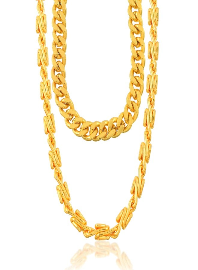 Superstore18 Brass 24KT Micron One Gram gold Chain Necklace for Men & Women | Wedding,Bridal & Engagement Jewelry(SST4585CMWR) - Image 2