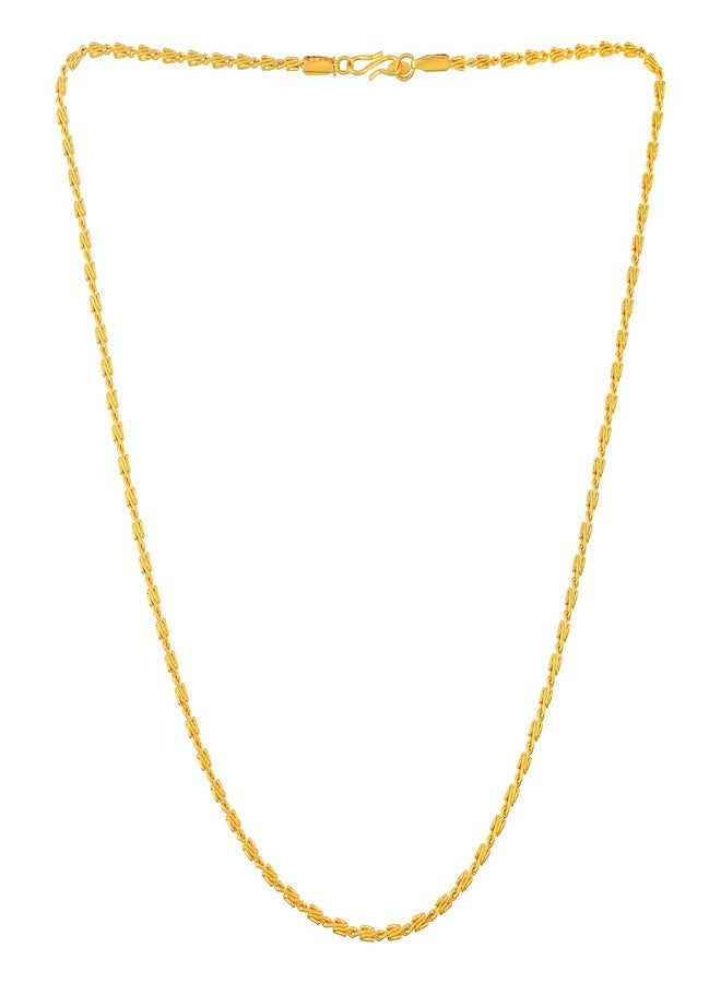 Superstore18 Brass 24KT Micron One Gram gold Chain Necklace for Men & Women | Wedding,Bridal & Engagement Jewelry(SST4585CMWR) - Image 4