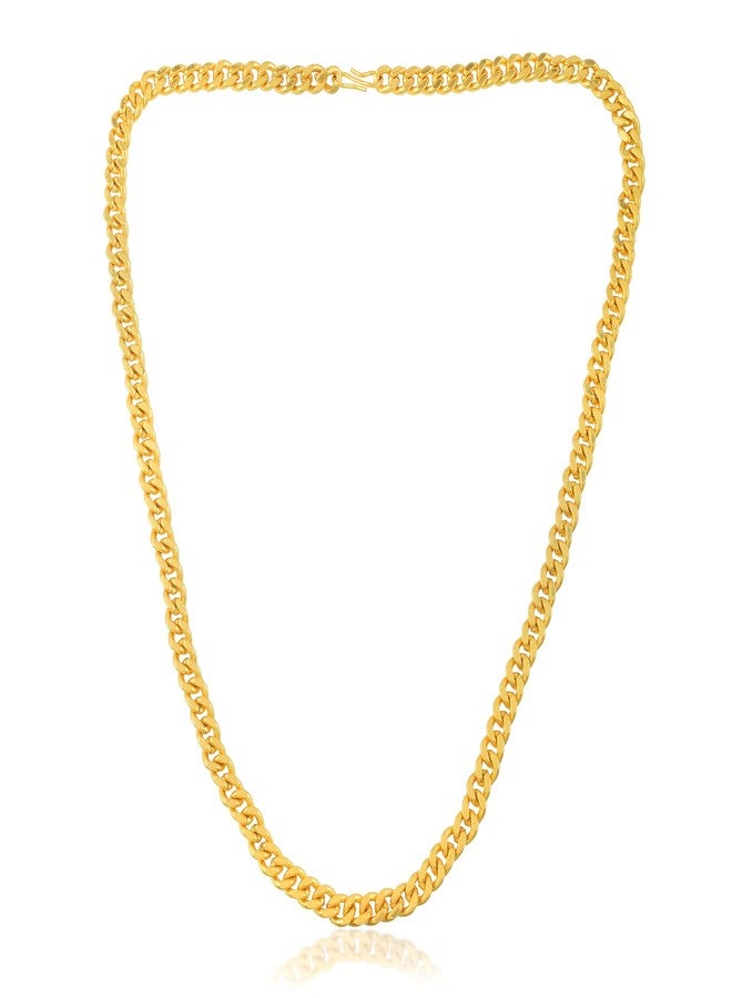Superstore18 Brass 24KT Micron One Gram gold Chain Necklace for Men & Women | Wedding,Bridal & Engagement Jewelry(SST4585CMWR) - Image 3