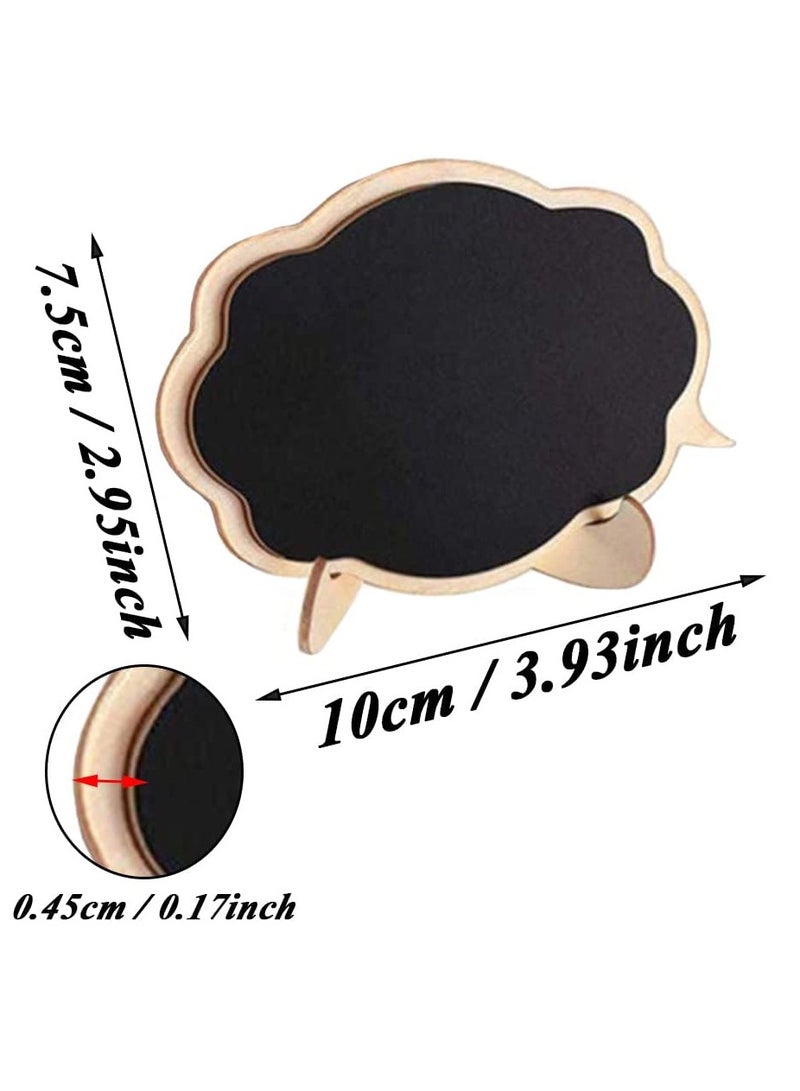 SOLARAE 12 Pack Mini Chalkboard Signs with Easel Stand - Wooden Message Board Place Cards for Wedding, Party Decor, Food Labels, and Price Tags. Perfect for Creative Displays! - Image 4