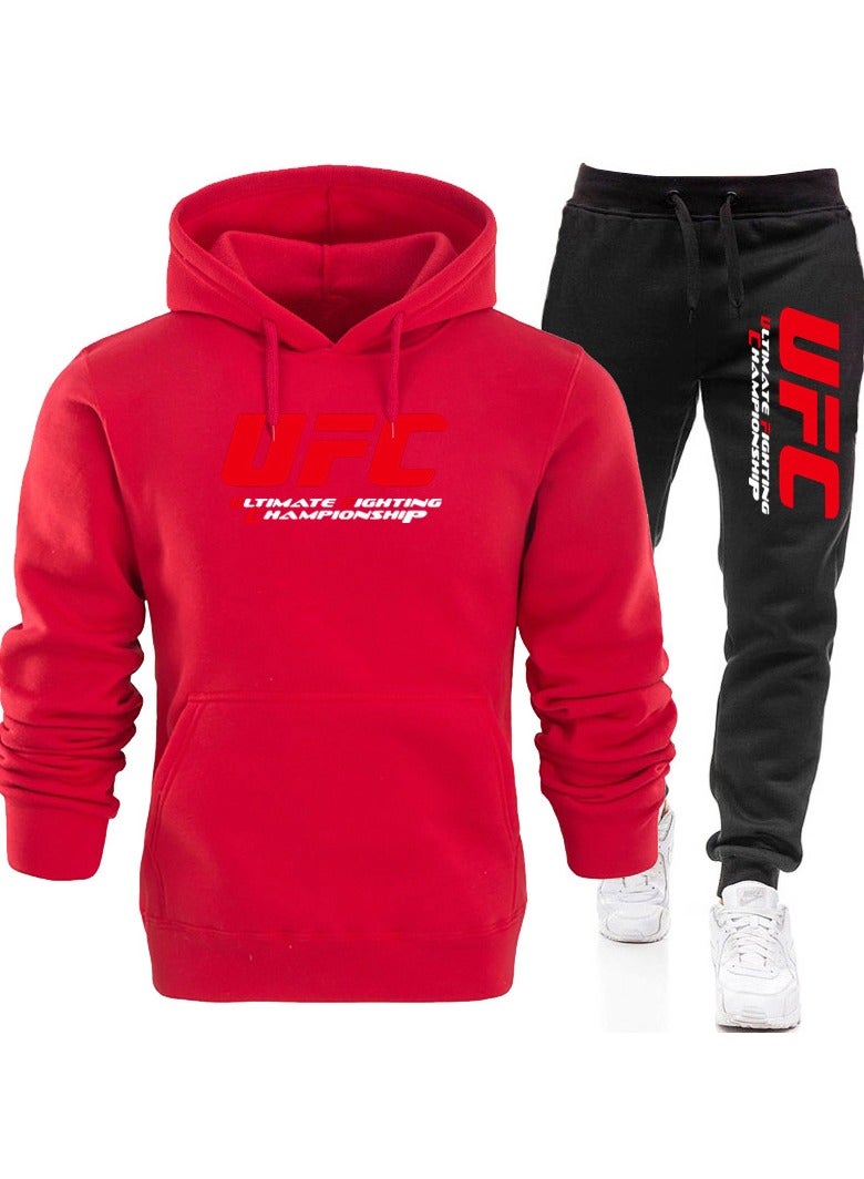 KUYING Racing Printed Loose Fleece Hoodie Set  - Image 1