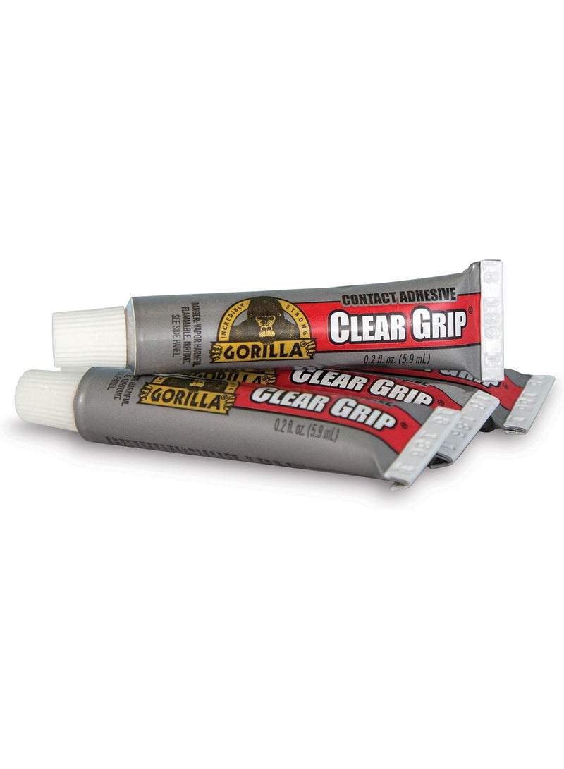 Gorilla Clear Grip Contact Adhesive Minis, Waterproof, Four .2 Ounce Tubes, Clear, (Pack Of 1) - Image 4
