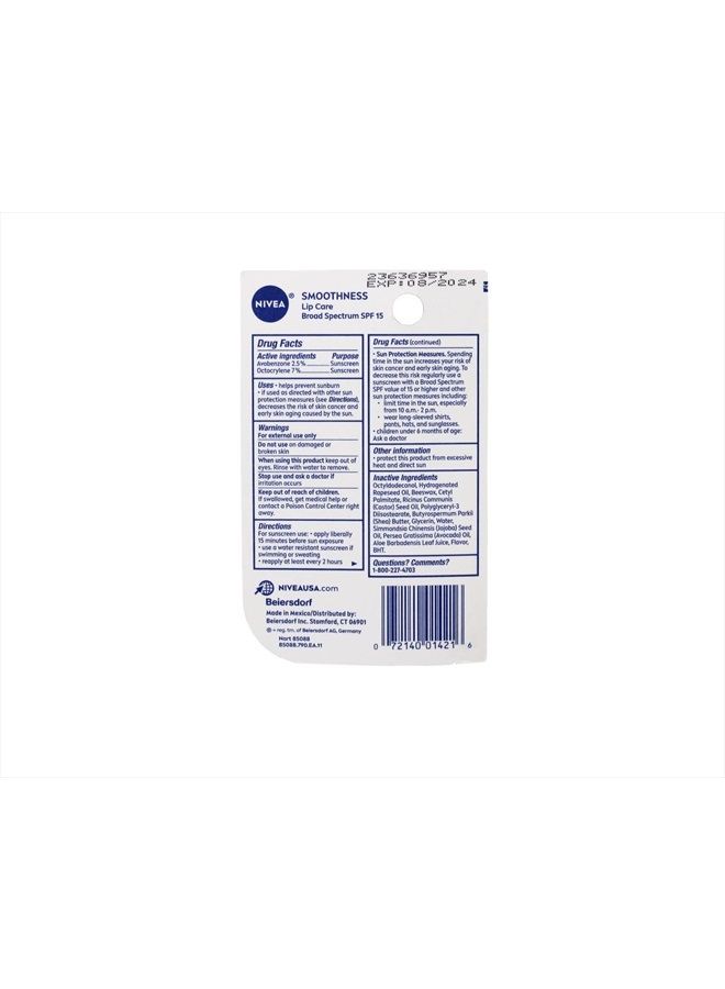 Nivea Smoothness Lip Care SPF 15, 0.17 oz (Pack of 3) - Image 4