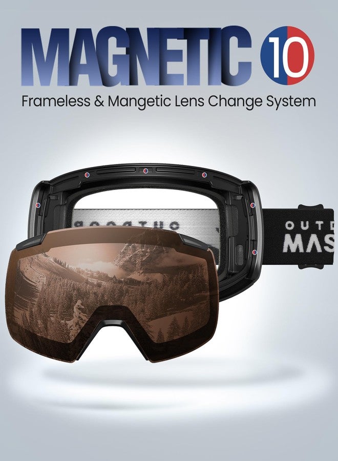 OutdoorMaster Ski Goggles Heron Replacement Lens, Magnetic Easy Lens Swap, Anti-fog, OVP Lens Wide Feild of Vision - Image 3