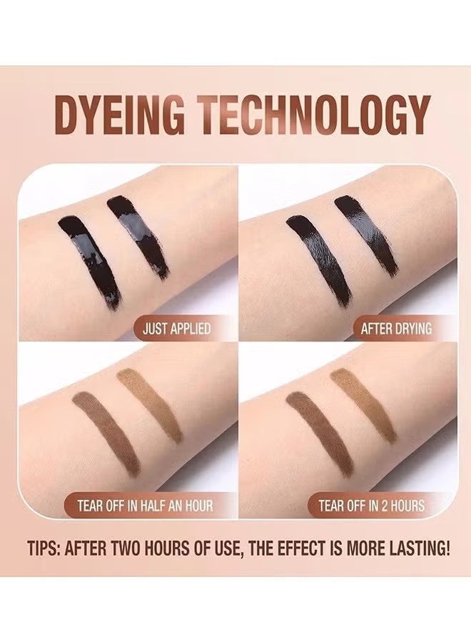 PAGE VINE Peel-Off Brow Gel，Tattoo Brow, Tattoo Peel Off Eyebrow Gel Tint, Semi Permanent Tattoo Brow Peel Off Tint Gel, Easy Peel Off Tin, Last Up to 5 Days, Waterproof and Sweat Resistant #03 - Image 4
