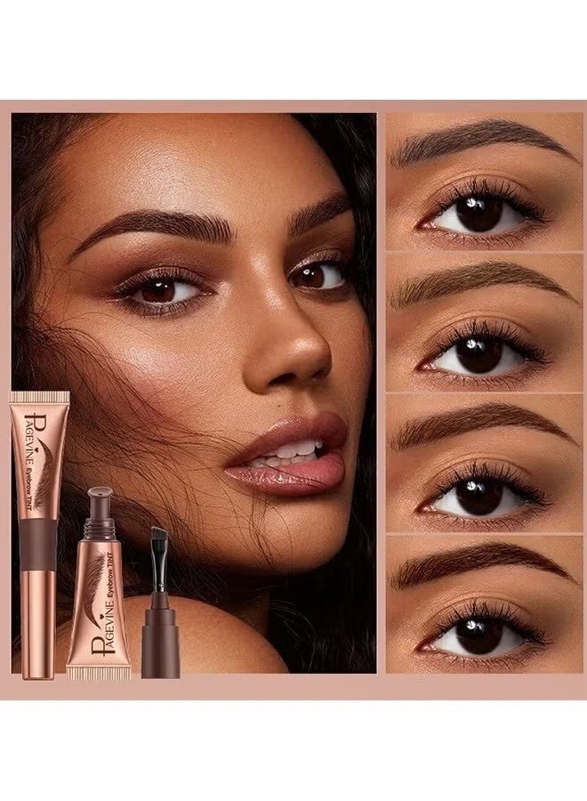 PAGE VINE Peel-Off Brow Gel，Tattoo Brow, Tattoo Peel Off Eyebrow Gel Tint, Semi Permanent Tattoo Brow Peel Off Tint Gel, Easy Peel Off Tin, Last Up to 5 Days, Waterproof and Sweat Resistant #03 - Image 5