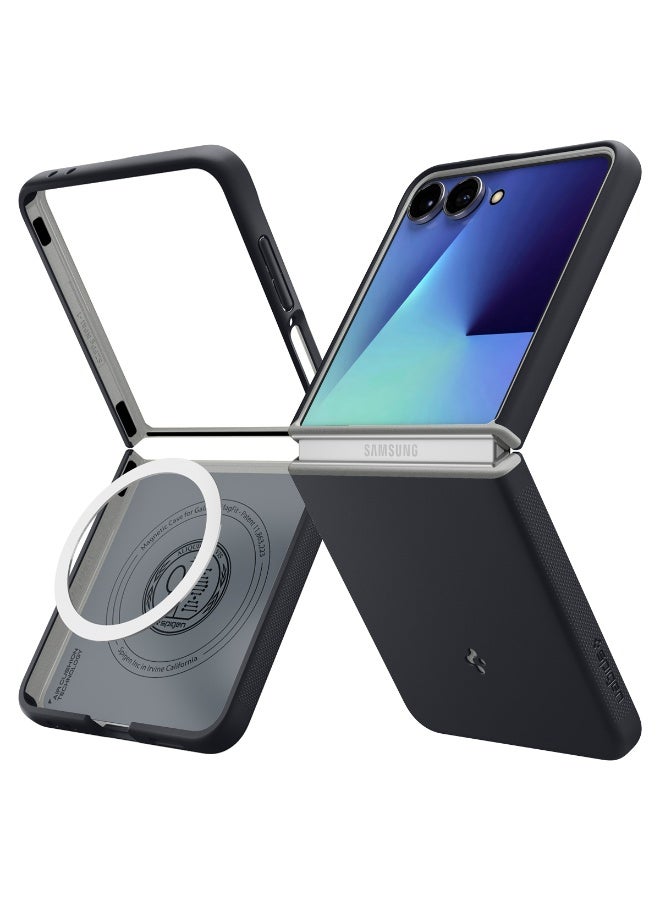 Spigen Nano Pop MagFit Samsung Galaxy Z Flip 7 Case [MagSafe] Cover (2025) - Black Sesame - Image 1