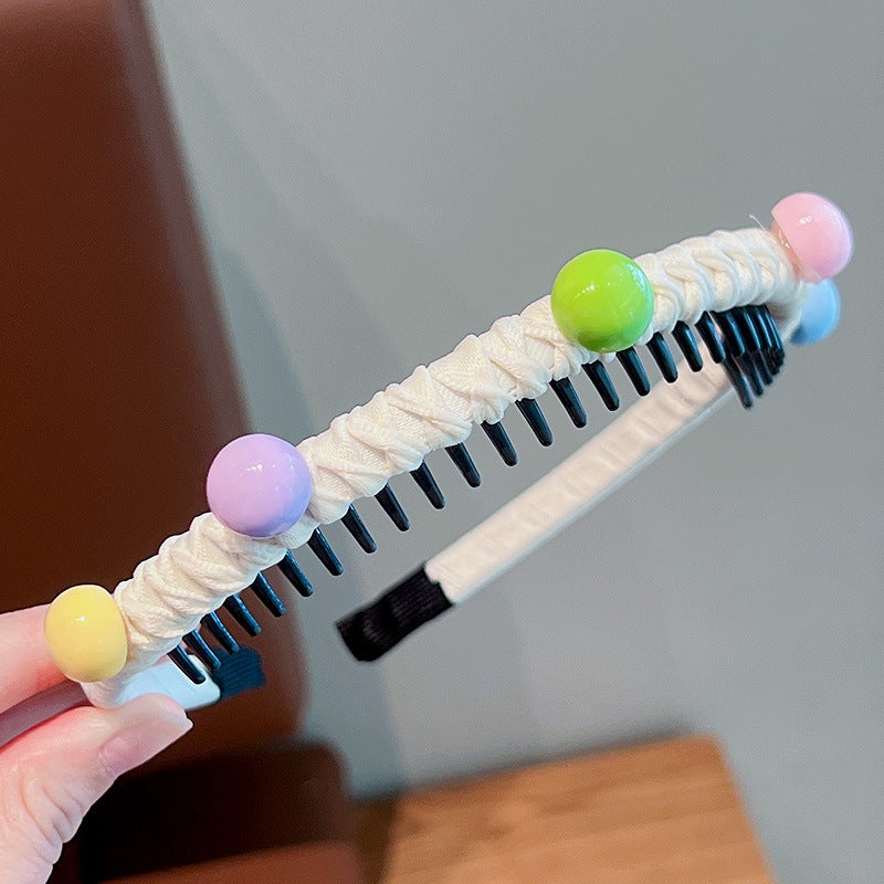 Generic Kids Cartoon Hairband Non-Slip Toddler Headwear 3# milky white hair band