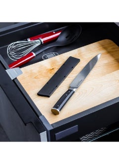 KitchenAid High-Carbon Japanese Steel Eastern Style Gourmet Meat Knife with Sheath Silver and Black 20 cm KOG8IGSSOHOBA  - Image 2