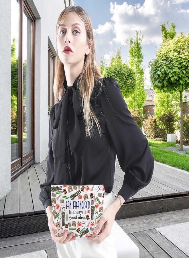 حقيبة مكياج بسحاب بتصميم أفق مدينة سان فرانسيسكو (سان فرانسيسكو) من WCGXKO - Image 4