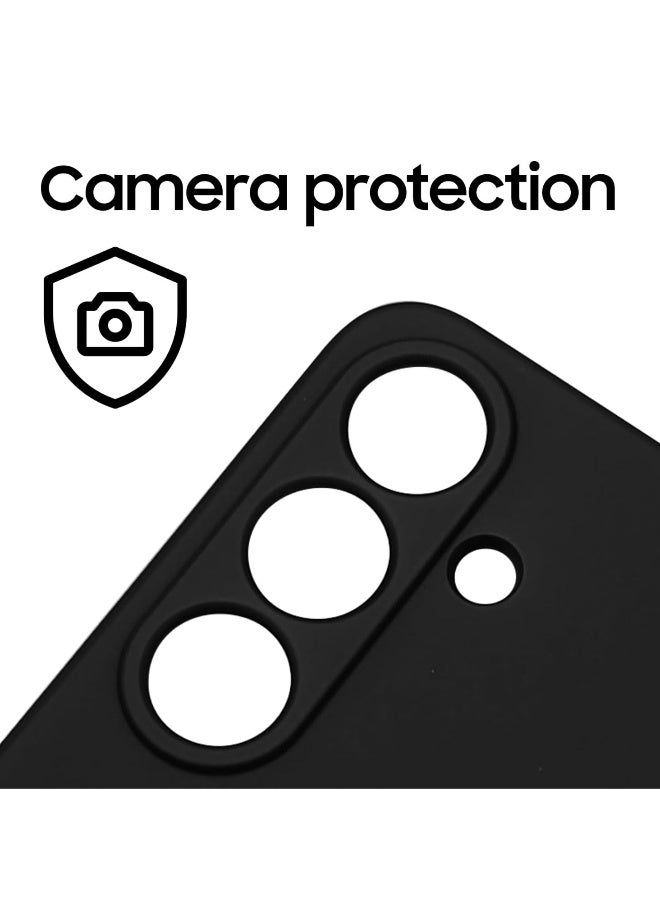 DUSALA Samsung Galaxy S25 Plus Case Cover Liquid Silicone Gel Rubber Soft Case with 2-Pack Tempered Glass 9H Hardness HD Crystal Clear Glass for Samsung Galaxy S25 Plus 6.2-inch - Image 3