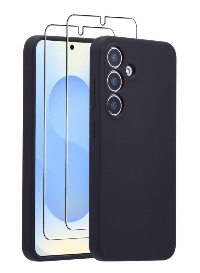 DUSALA Samsung Galaxy S25 Plus Case Cover Liquid Silicone Gel Rubber Soft Case with 2-Pack Tempered Glass 9H Hardness HD Crystal Clear Glass for Samsung Galaxy S25 Plus 6.2-inch - Image 1