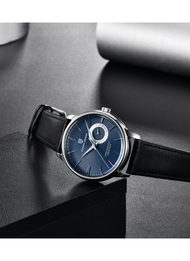 PAGANI DESIGN Mens Watch Waterproof Chronograph Date Watch for Men Leather Strap Quartz Movement Analog Watch Business Casual Gift for Men  - Image 4