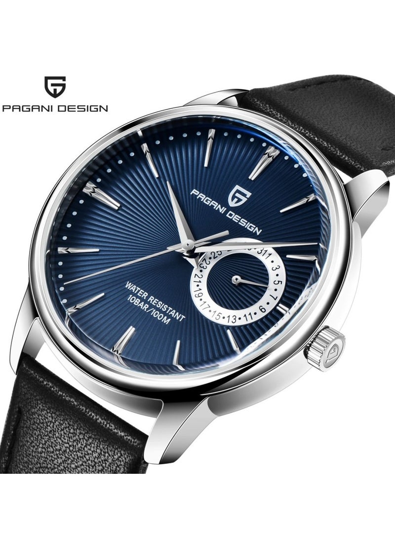 PAGANI DESIGN Mens Watch Waterproof Chronograph Date Watch for Men Leather Strap Quartz Movement Analog Watch Business Casual Gift for Men  - Image 1