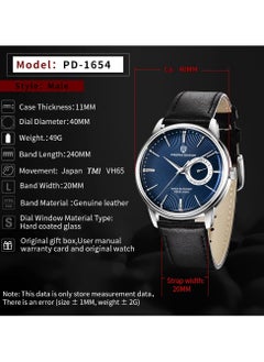 Mens Watch Waterproof Chronograph Date Watch for Men Leather Strap Quartz Movement Analog Watch Business Casual Gift for Men - pzsku/ZFE9AB86E56090AFAE4E3Z/45/_/1740030379/57bd64ef-a3f4-4900-ab9a-06d6d638e3d5