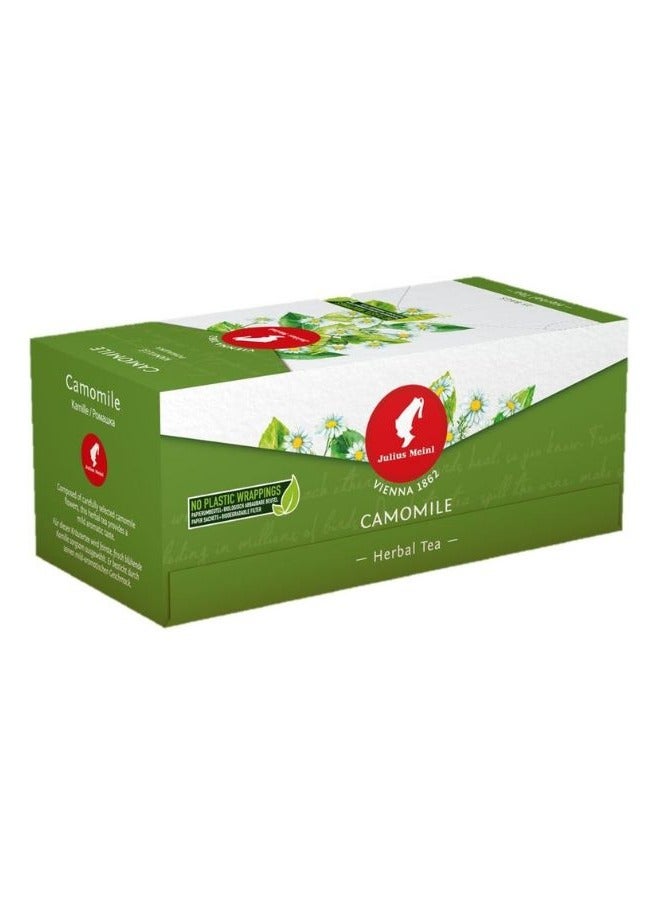 Julius Meinl Camomile Tea, Herbal Tea, Single-use Tea Bags, 25 pieces in 1 Box - Image 1