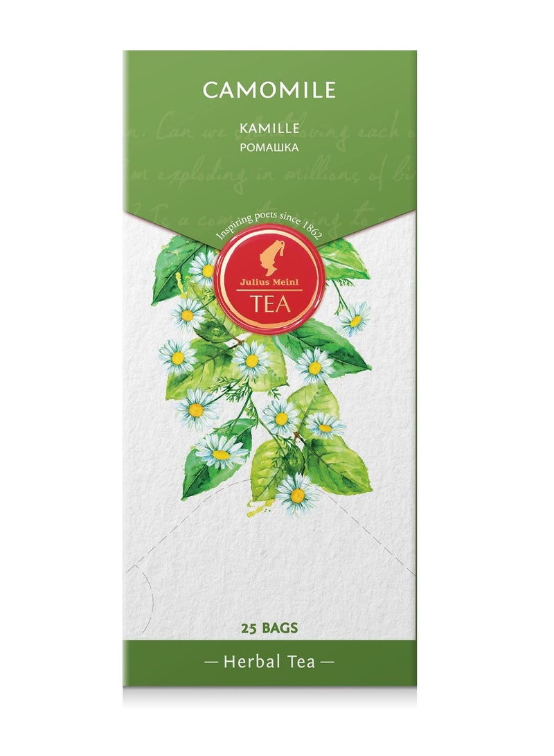 Julius Meinl Camomile Tea, Herbal Tea, Single-use Tea Bags, 25 pieces in 1 Box - Image 2