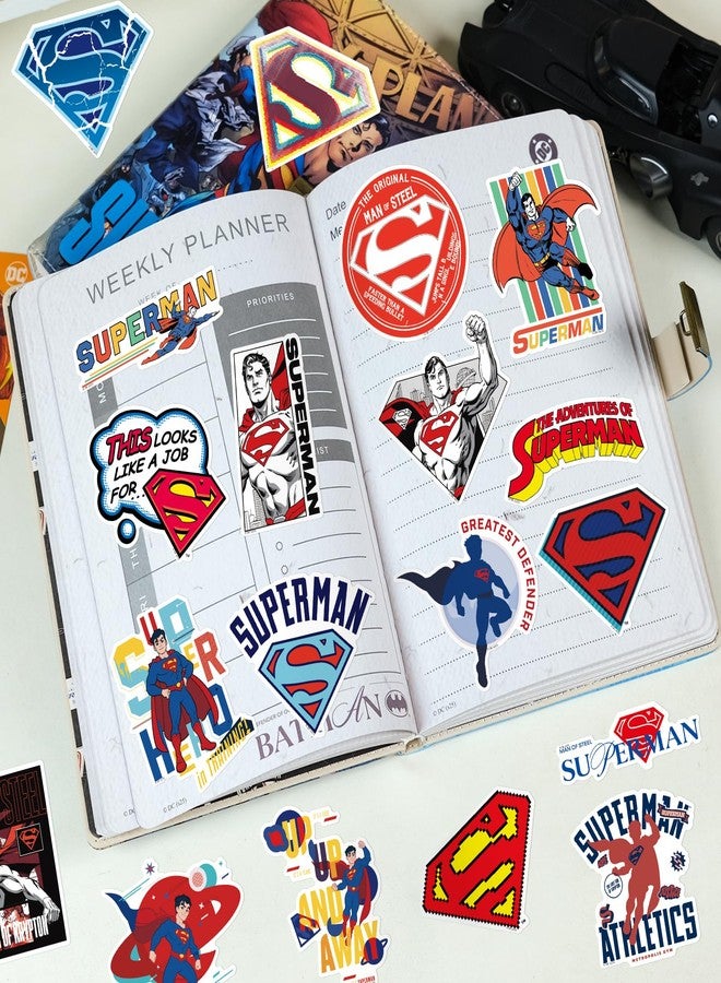 CoCube+ Superman Superhero Diary with Lock - Comic-Inspired PU Leather Notebook Journal with Lock 228 Pages - Superman Locked Diary Planner Organizer for Boys, Girls, Teens, Fans, School or Gift Use - Image 3