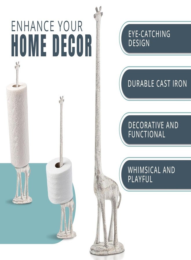 Comfify حامل مناديل ورقية على شكل زرافة للمطبخ أو حامل ورق تواليت زخرفي للحمام - تصميم حيواني فريد عتيق، قديم، وغريب لتوزيع اللفائف لديكور المنزل - Image 4