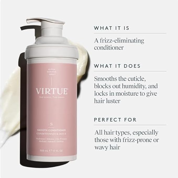 VIRTUE SMOOTH CONDITIONER FOR FRIZZ CONTROL FOR CURLY HAIR, SULFATE FREE, SAFE FOR ALL HAIR TYPES, COLOR SAFE - Image 3
