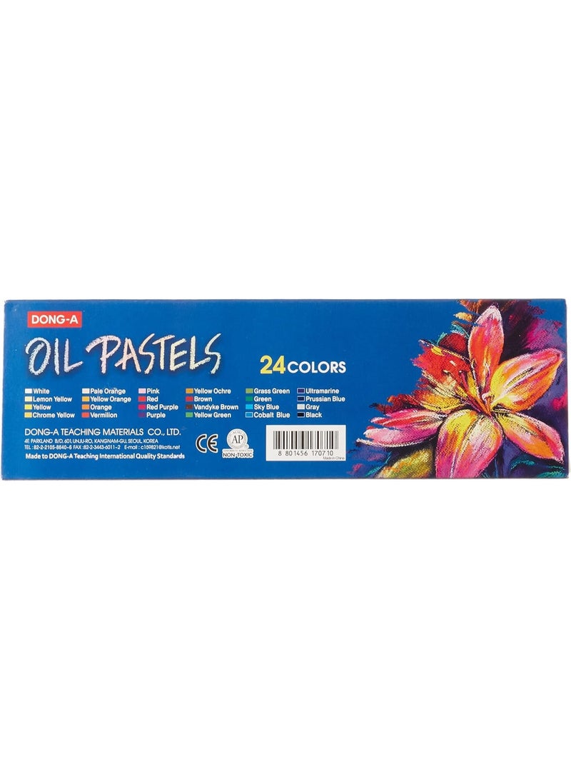 Dong-A Oil Pastels 24 Colors, Small Size Sticks, Non-Toxic - Image 3