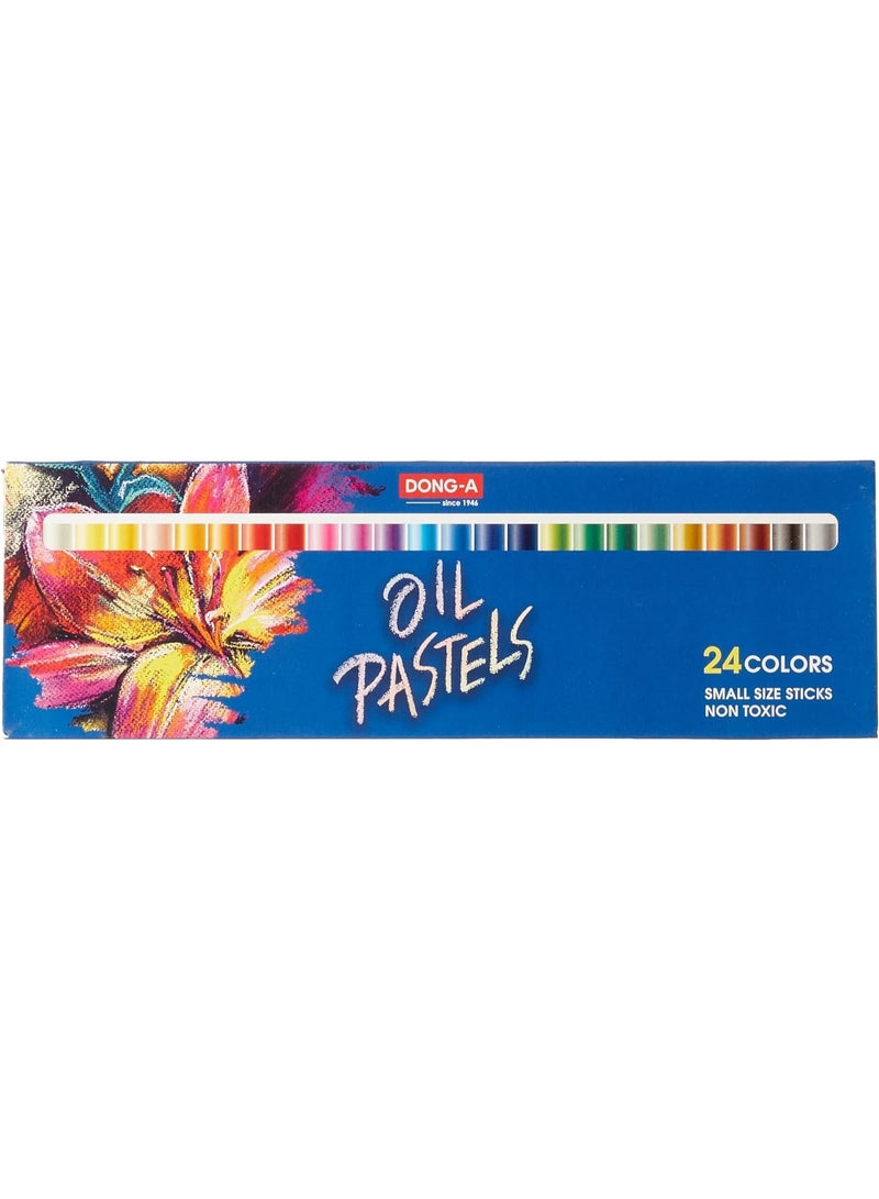 Dong-A Oil Pastels 24 Colors, Small Size Sticks, Non-Toxic - Image 2