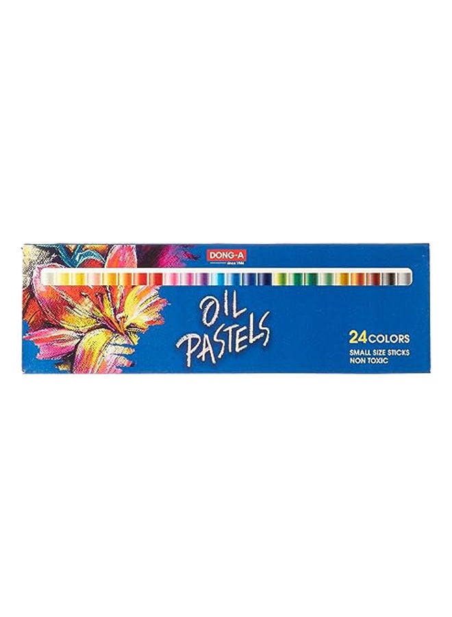 Dong-A Oil Pastels 24 Colors, Small Size Sticks, Non-Toxic - Image 1