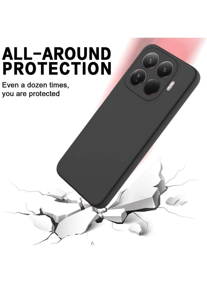 Wtech Xiaomi 15T Pro 5G 2025 Soft Liquid Silicone Case Cover (MCRPSN) - Black - Image 3