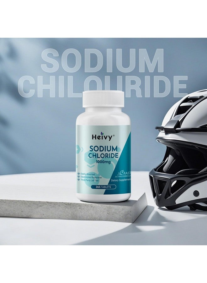 Heivy Sodium Chloride Tablets 1000mg - Pure Salt Tablets, 365 Tablets, Sodium Chloride, Non-GMO - Electrolyte Balance and Hydration Support, Electrolytes Replenisher Hydration Drink - Image 4