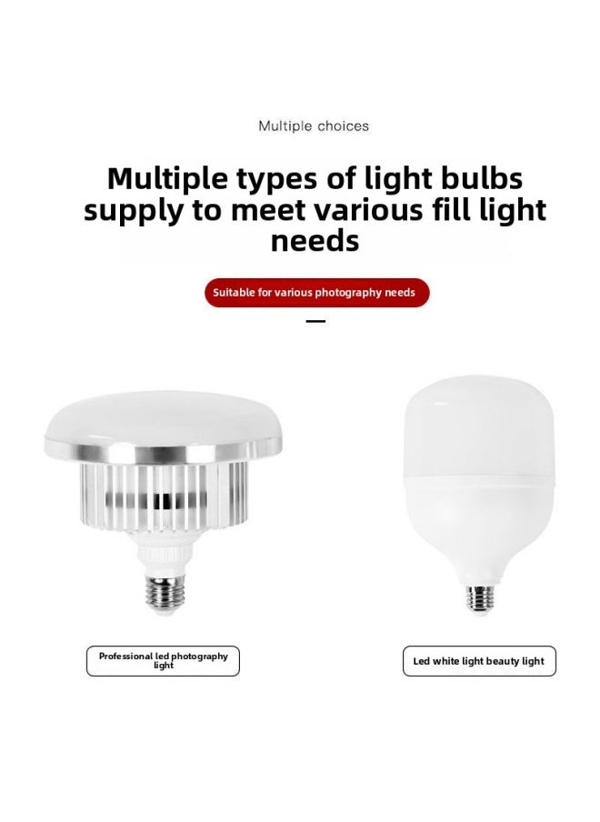 Generic - Photography Bulb LED Photography Lamp E27 Screw Remote Control Three-color Mushroom Lamp Soft Box Bulb Photography Equipment Wholesale-Specifications:Qy7000 Three-color Mushroom Lamp - Image 1