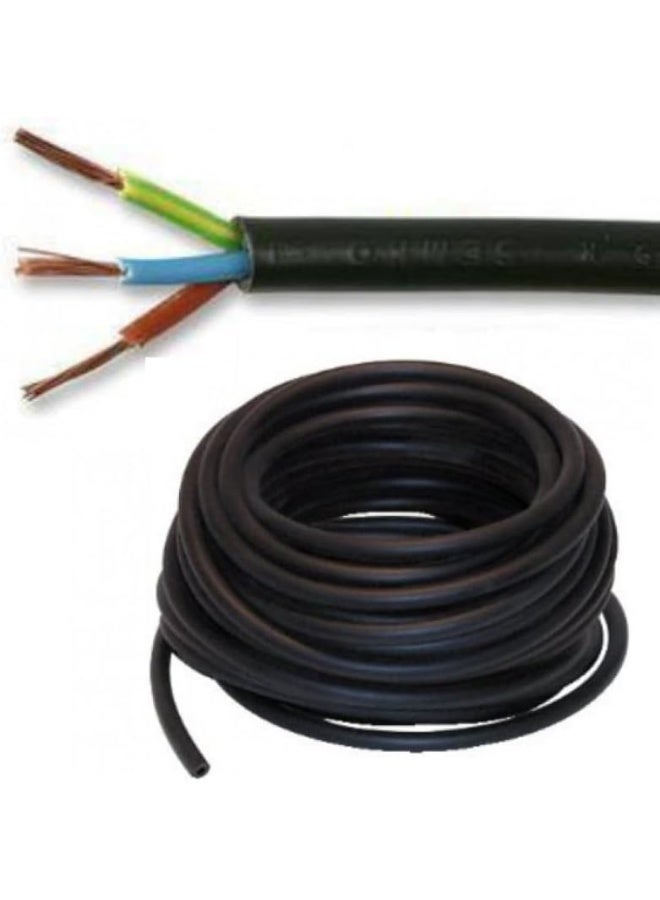Power Cord Wire 2 Core And 3 Core Assorted Sizes Extension Wire Pure Copper 2.5Mm X 3C 5Meter Black 