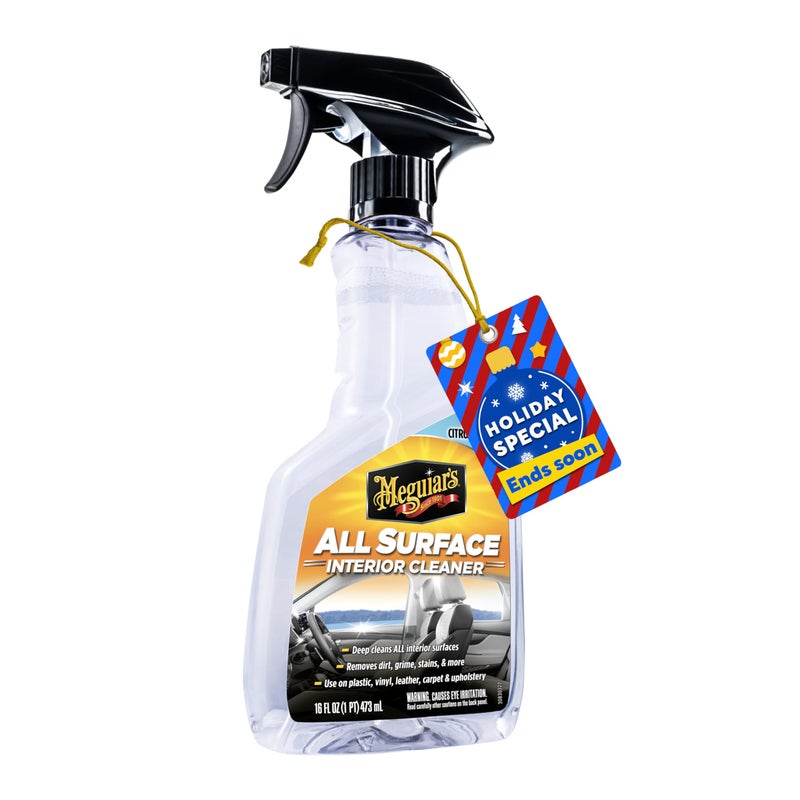 Meguiar's All Surface Interior Cleaner - All Purpose Interior Cleaner Quickly and Safely Cleans All Your Surfaces and Leaves Behind a Pleasant Scent, 16oz - Image 1