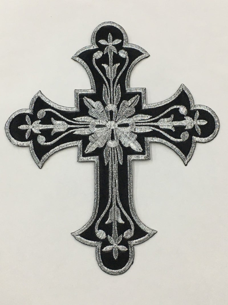 Karan Tuhafiye Karan Haberdashery Cross Crest Patch Iron-On Embroidery Crest 8*7 cm - Image 1