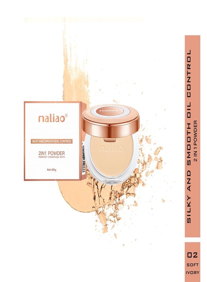 Maliao Silky and Smooth Oil Control 2-in-1 Powder - Perfect Coverage for All-Day Radiance (SOFT IVORY) - Image 3