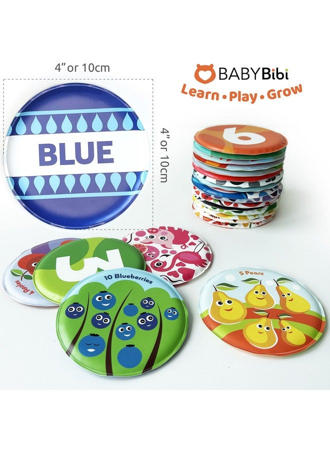 BabyBibi Floating Baby Flash Cards for Bathtub - Learn Numbers, Counting and Colors - Educational Bath Toys for Babies & Toddlers 3 Plus Months (Set of 21) - Image 4