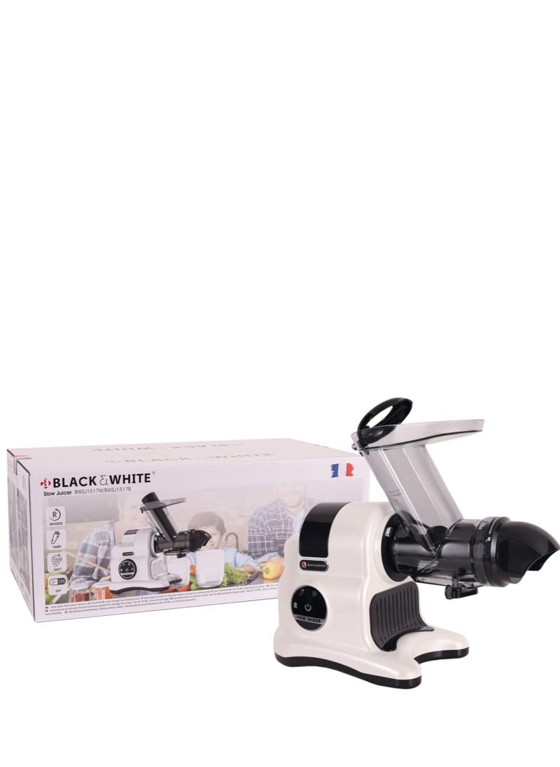 بلاك & وايت BLACK & WHITE Slow Juicer BWSJ1517W  - Image 5