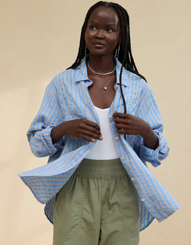 Aerie Aerie Off Duty Seersucker Shirt