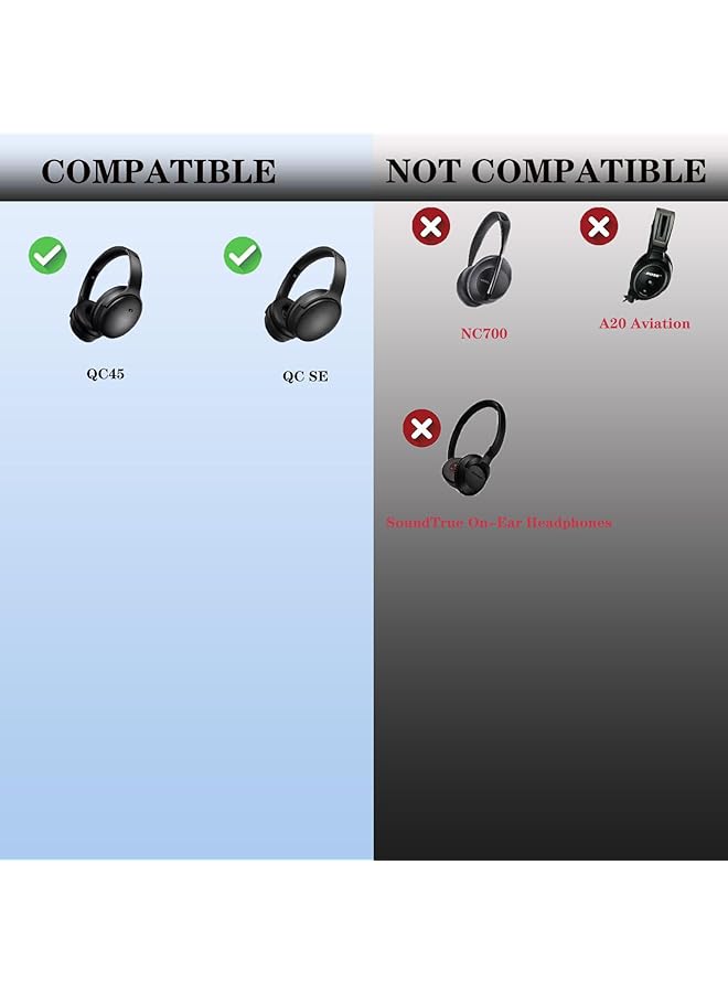 erorex Cooling Gel Ear Cups Replacement Fit For Bŏse Qc45 Quietcomfort 45 Headphones Noise Isolation Memory Foam - Image 5