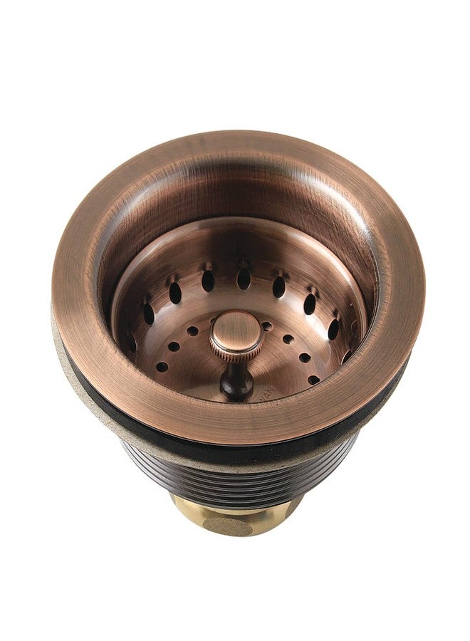 كينغ ستون براس مصفاة حوض مطبخ من الفولاذ المقاوم للصدأ مقاس 3-1/2 بوصة من Kingston Brass K121BAC Fresno، نحاس عتيق - Image 1