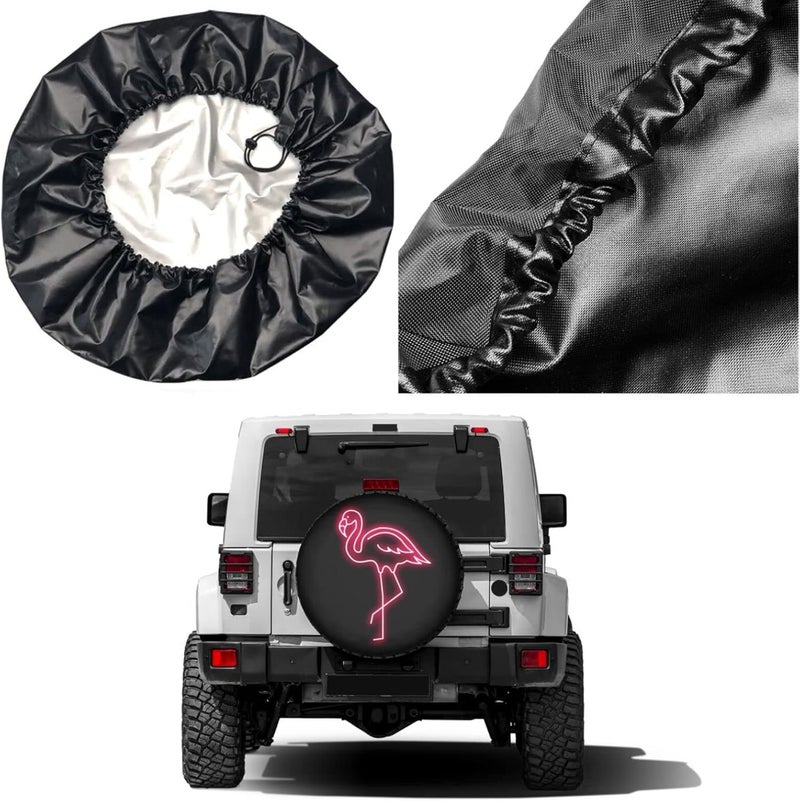 Foruidea Pink Flamingo Spare Tire Cover - Image 5
