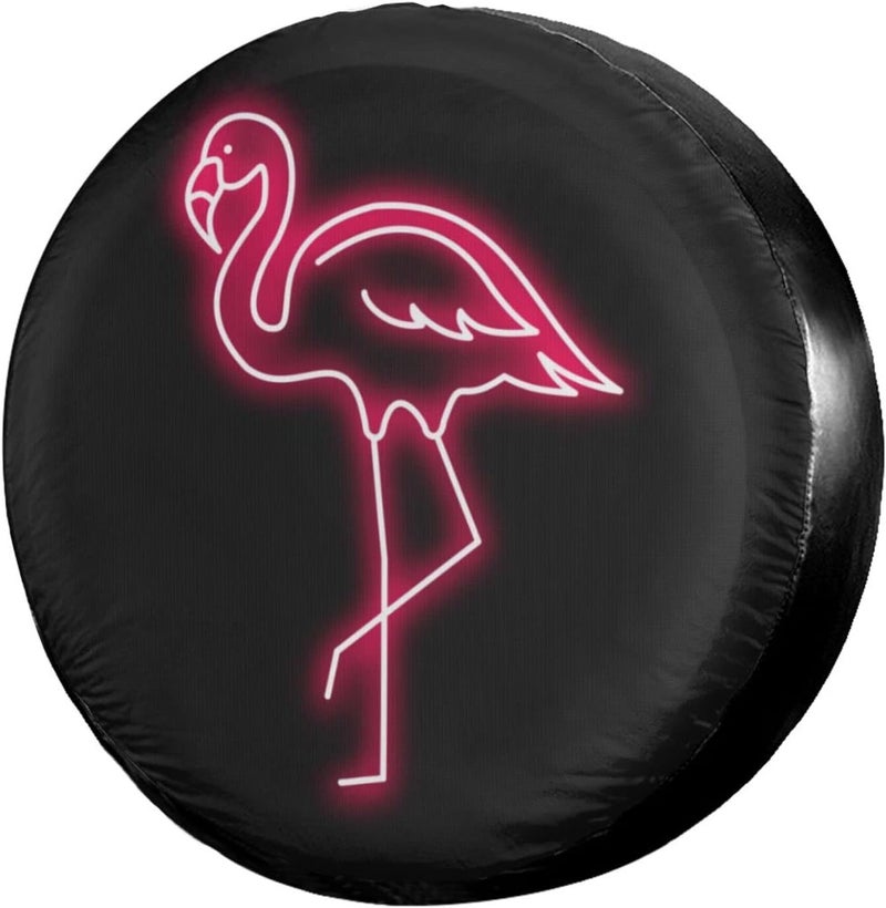 Foruidea Pink Flamingo Spare Tire Cover - Image 1