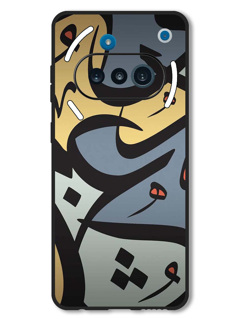 Theodor Case Compatible with Nothing Phone 3a Protection Shockproof Bumper Cover Arabic Design - Image 1