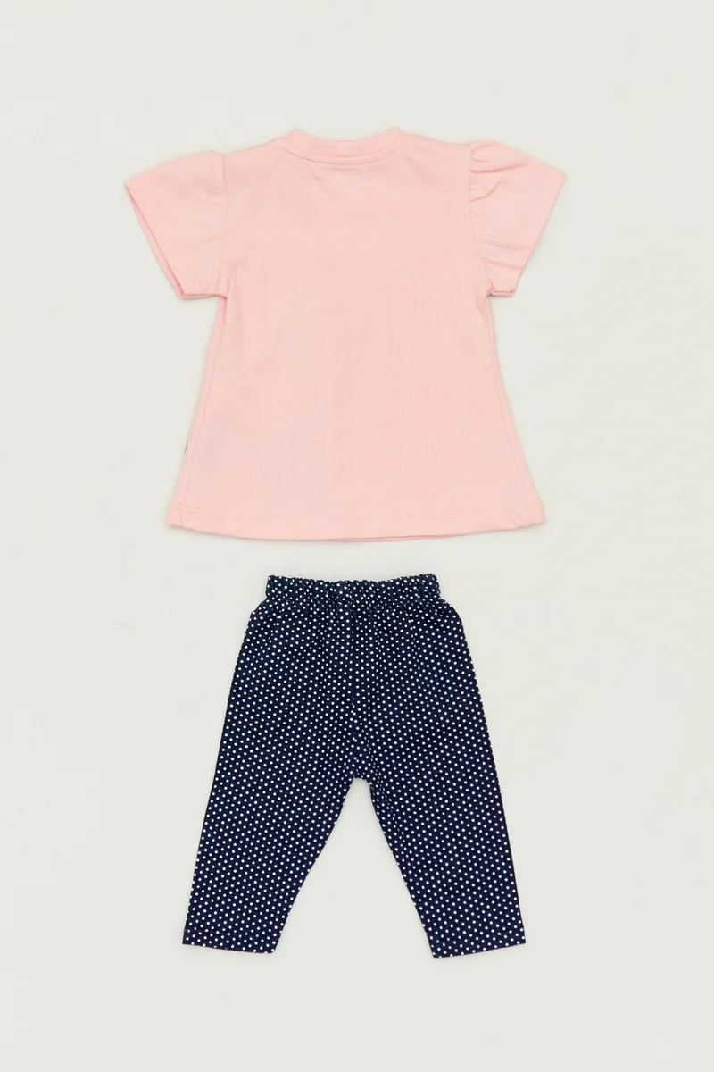 FullaModa Polka Dot Printed Heart Girls' Set