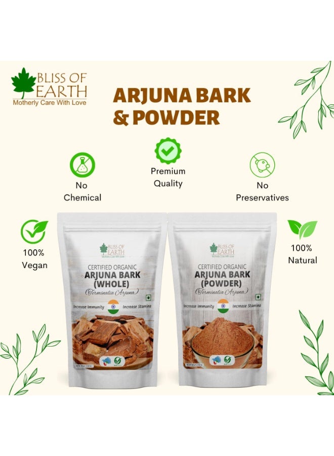 BLISS OF EARTH Arjuna Bark Powder 200g Pure Herbal Supplement for Heart Health and Organic Natural Cardiovascular Support - Image 5