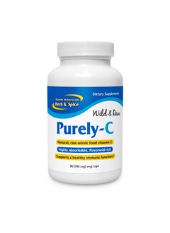 North American Herb & Spice NORTH AMERICAN HERB & SPICE Purely-C - 90 Capsules, Pack of 2 - Healthy Immune Function - Camu Camu Berries, Wild Berries, Rose HIPS - Non-GMO - 60 Total Servings  - Image 1