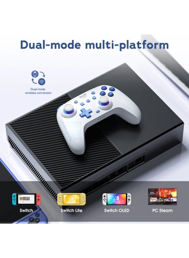 onikuma C1 Wireless Controller Dual-Mode Six-Axis Gyroscope Dual Hall Effect Gaming Controller | Black for switch/PC - Image 2